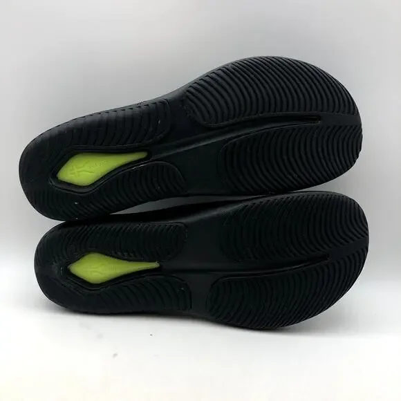 Kuru Mens KALA Flip Flop Sandals Size 12 Jet Black Leather NIB - Picture 8 of 9